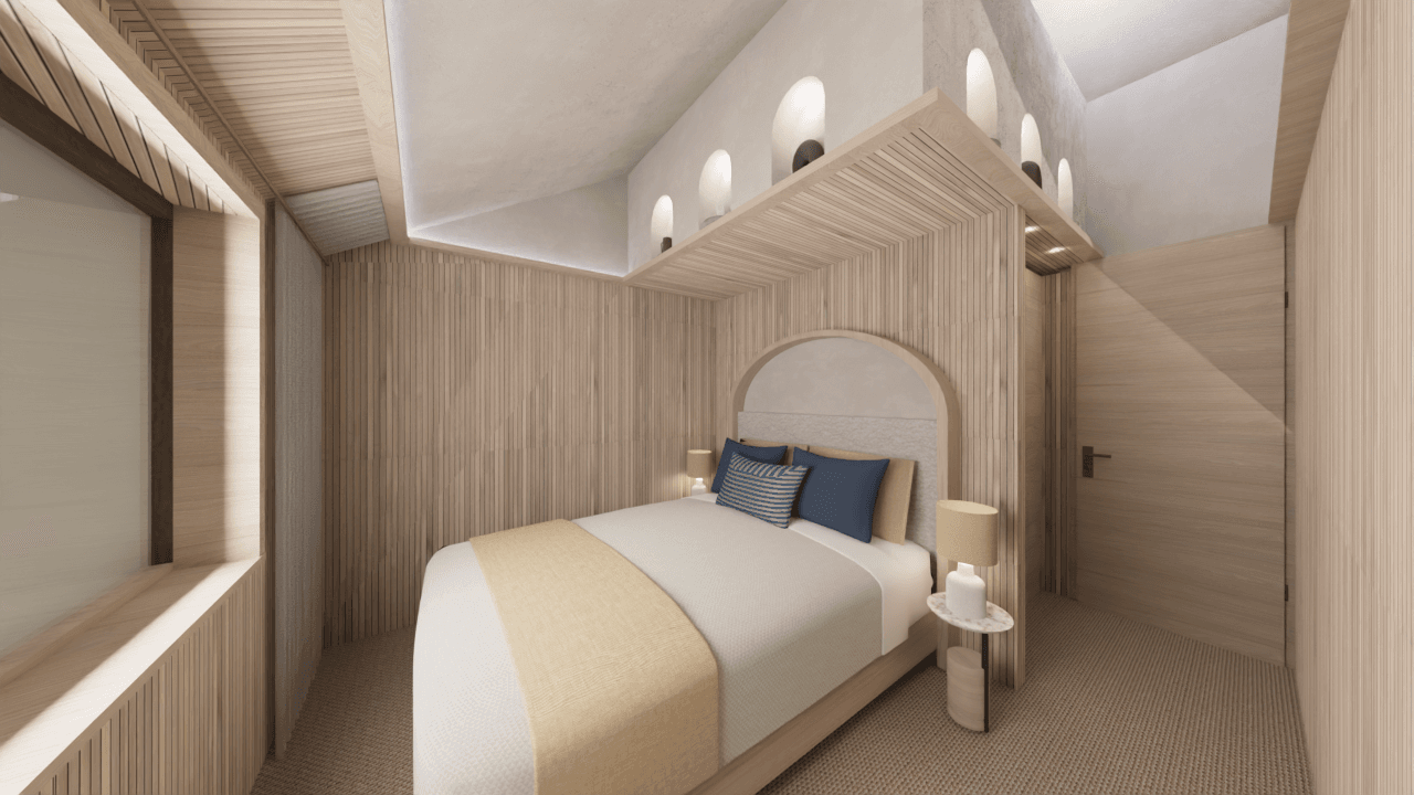 Bay House bedroom render Bay House bedroom render